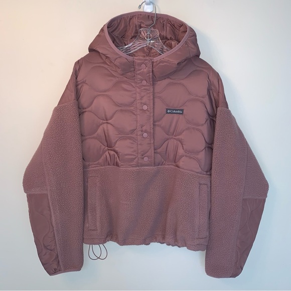 Columbia Cloud Point Hooded Hybrid Fleece Fig XL - Picture 2 of 16